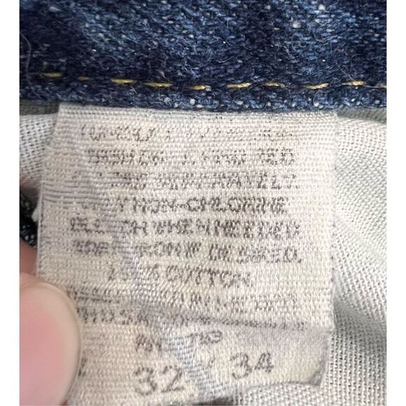 Men’s Vintage Lee Straight Leg Dark Wash Jeans - Picture 3 of 5